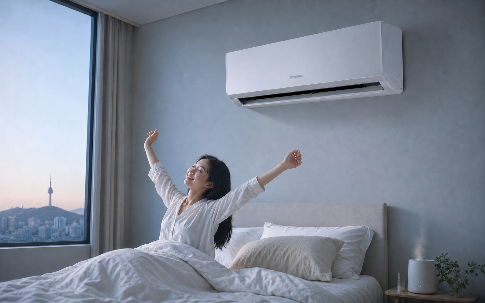 Morning comfort with a HYUNDAI air conditioner