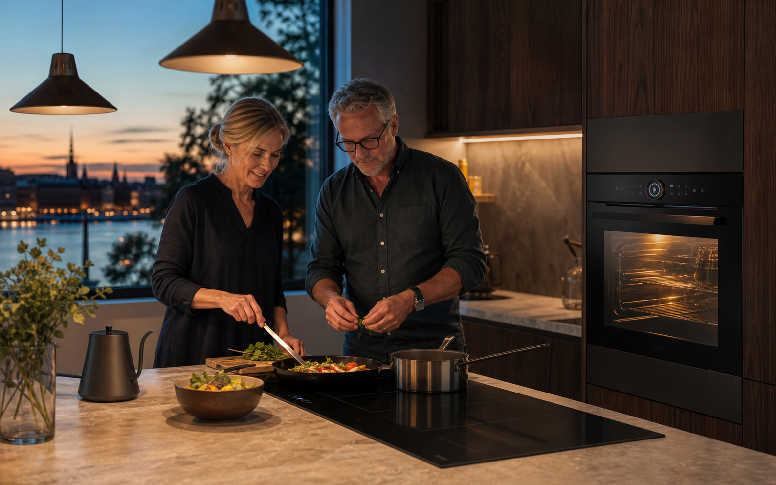 Evening cooking with HYUNDAI kitchen appliances
